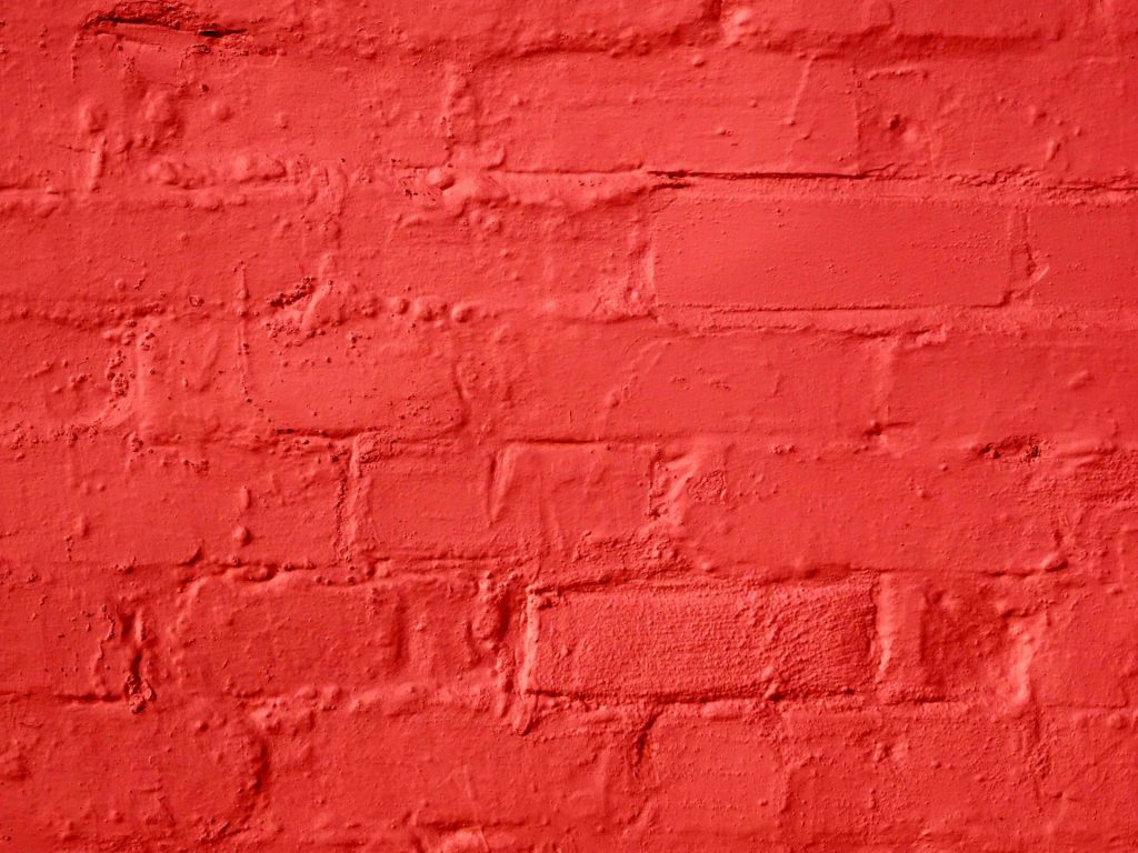 Brick Wall Painted Red